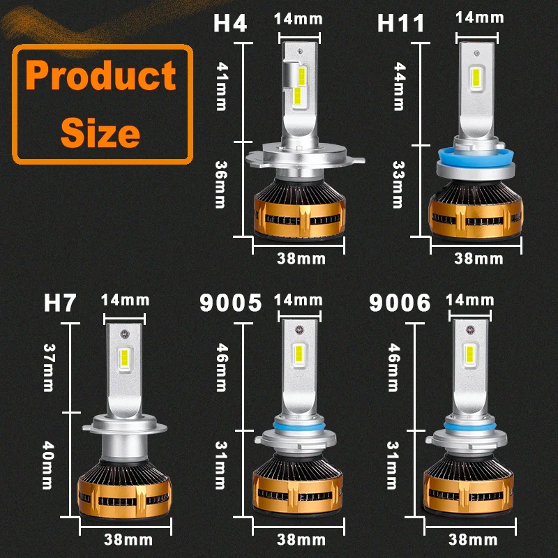 2x Car Headlight Bulbs With ZES Chips LED H1 H3 H4 H7 H8 H11 9005 9006 9012 Auto Lamp 160W 20000LM Car Lights Universal Nebbia 2x Car Headlight Bulbs With ZES Chips LED H1 H3 H4 H7 H8 H11 9005 9006 9012 Auto Lamp 160W 20000LM Car Lights Universal Nebbia