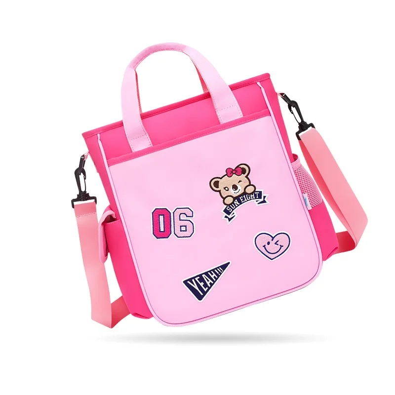 pink Нейлоновая детская школьная сумка с героями мультфильмов, сумки для книг через плечо, сумки-мессенджеры bolsa feminina bolso для подростков, мальчиков и девочек - Цвет: pink