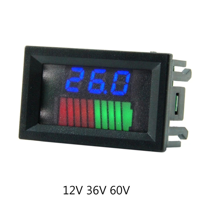 

12V 24V 36V 48V 72V ACID Lead Battery Capacity Meter Voltmeter Charge Level Indicator Voltage Panel Meter