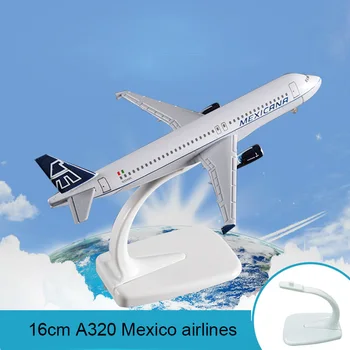 

16cm A320 Mexico Airplane Model Aeronautical Mexicana Airbus Airways A320 Metal Aircraft Scale Model Creative Gift Handcraft Toy