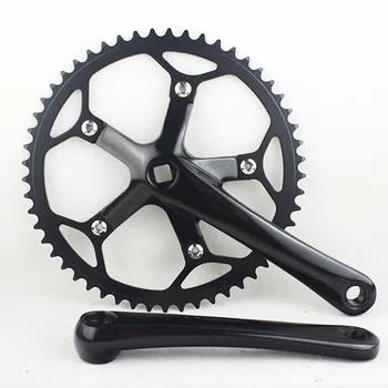 

130BCD BMX folding bike Fixed Gear 53T bicycle Crankset chainring aluminum Single Speed alloy integrated tooth plate 412 451