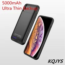 KQJYS 5000 мАч ультра тонкий запасной внешний аккумулятор чехол для iPhone XS MAX внешний аккумулятор портативный Задний зажим зарядное устройство чехлы