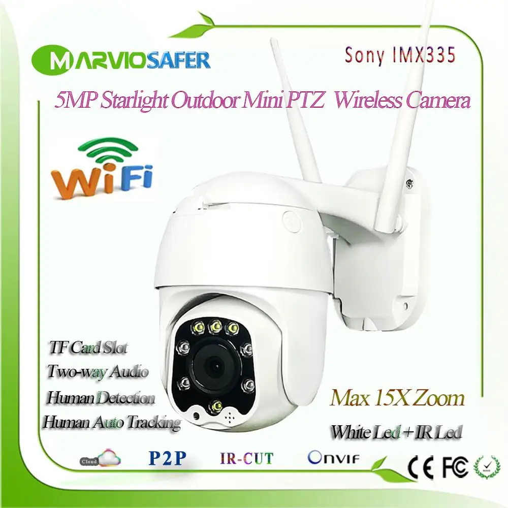 5MP Беспроводная 5X Zoom мини PTZ IP WIFI камера скоростная купольная CCTV ip камера безопасности ONVIF наружная ИК 30 м двухсторонняя аудио P2P CamHi|Камеры видеонаблюдения| | АлиЭкспресс