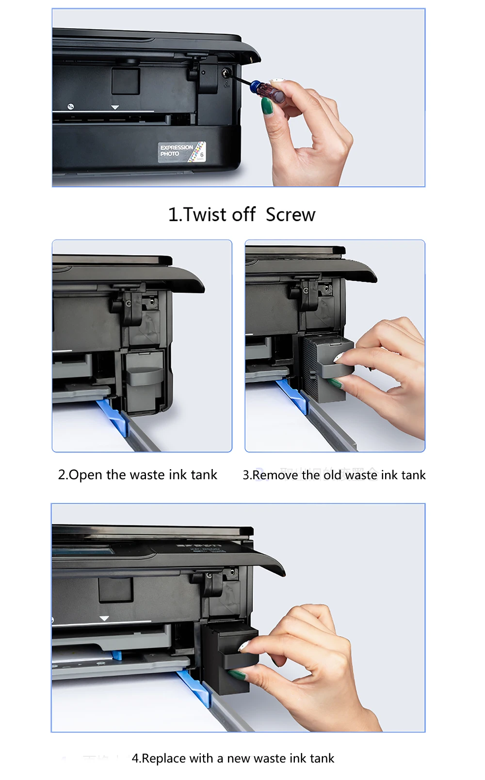 Remplacement Boitier De Maintenance Epson Xp 6000 Réservoir de Maintenance d'encre usagée pour Epson, pour imprimantes XP  6000 XP 6005 XP 6100 XP 6105 T3661 | AliExpress