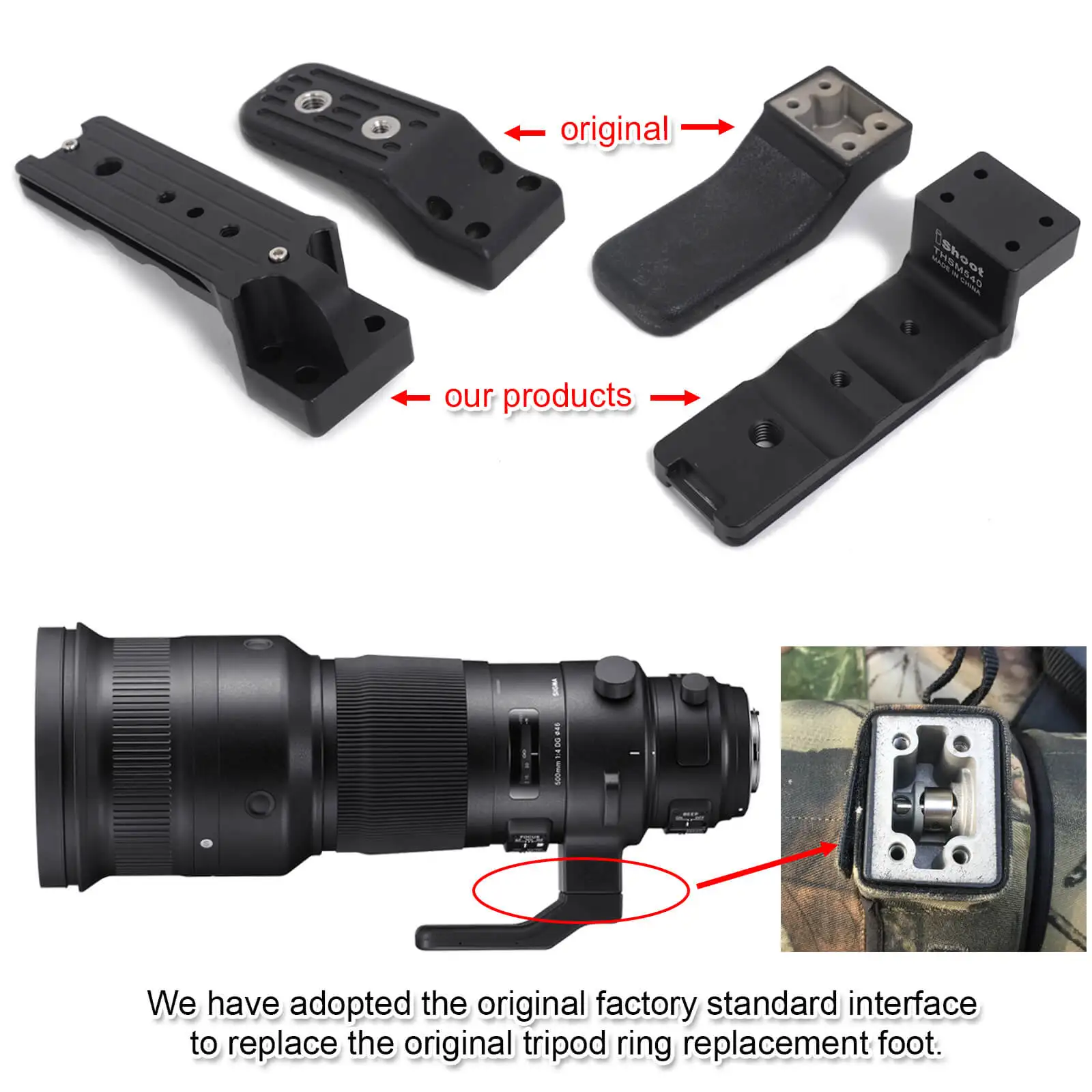 Замена воротника объектива Крепление для штатива ног подставка Sigma 500 мм f/4 DG OS HSM 60