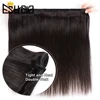 Straight Human Hair Bundles With Closure Natural Color Bundles with 4x4 Lace Closure Mongolian Remy Three Part Hand Tied Estrell ► Photo 2/6