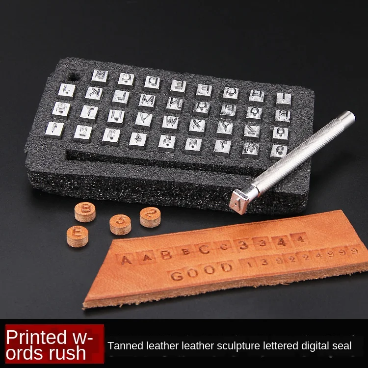 36pcs DIY Leather Seal Engraving Craft Tool Steel Alphabet Number Stamp Stamps Metal Printing Mold Set | Дом и сад