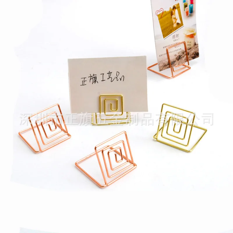 Gold Rose Gold And Silver Butterfly-Shaped Crocodile Clip Insert Wedding Seats Notes Folder Card Holder Cross Border Source Curr