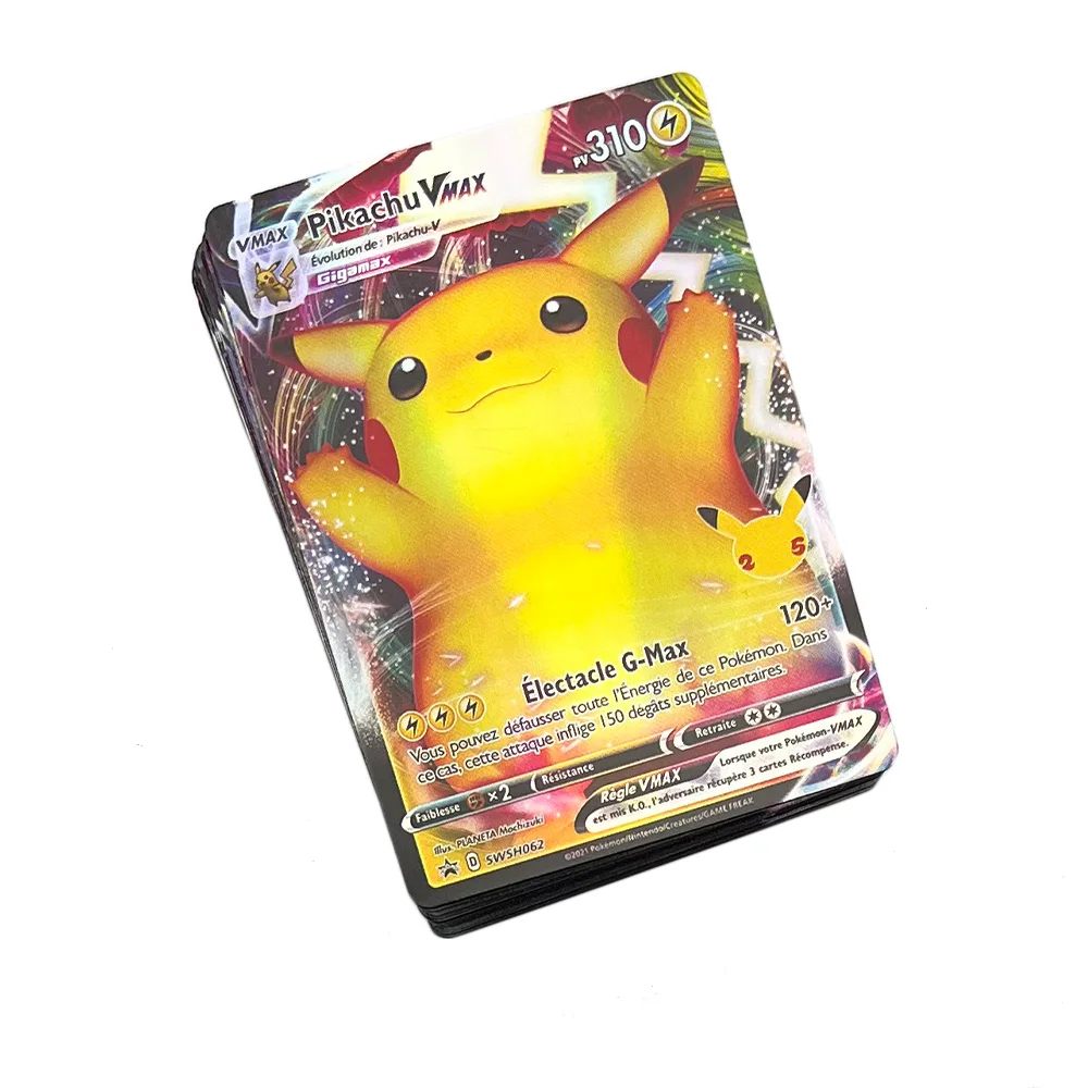 Compra online de Novos cartões pokemon brilhando vstar gx ex vmax mega tag  equipe treinador de energia charizard pikachu raro jogo de cartas de  negociação crianças brinquedos presente