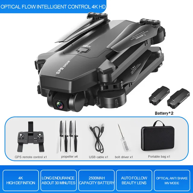 4K zoom Drone aerial camera HD professional anti shake Esc 2000m large 4-axis GPS remote control aircraft quadrotor plane