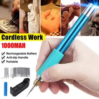 

Cordless Electric Engraving Pen DIY Engraver Sander Polishing Grinding Power Tools With 1000mAh Rechargeable Battery Charger