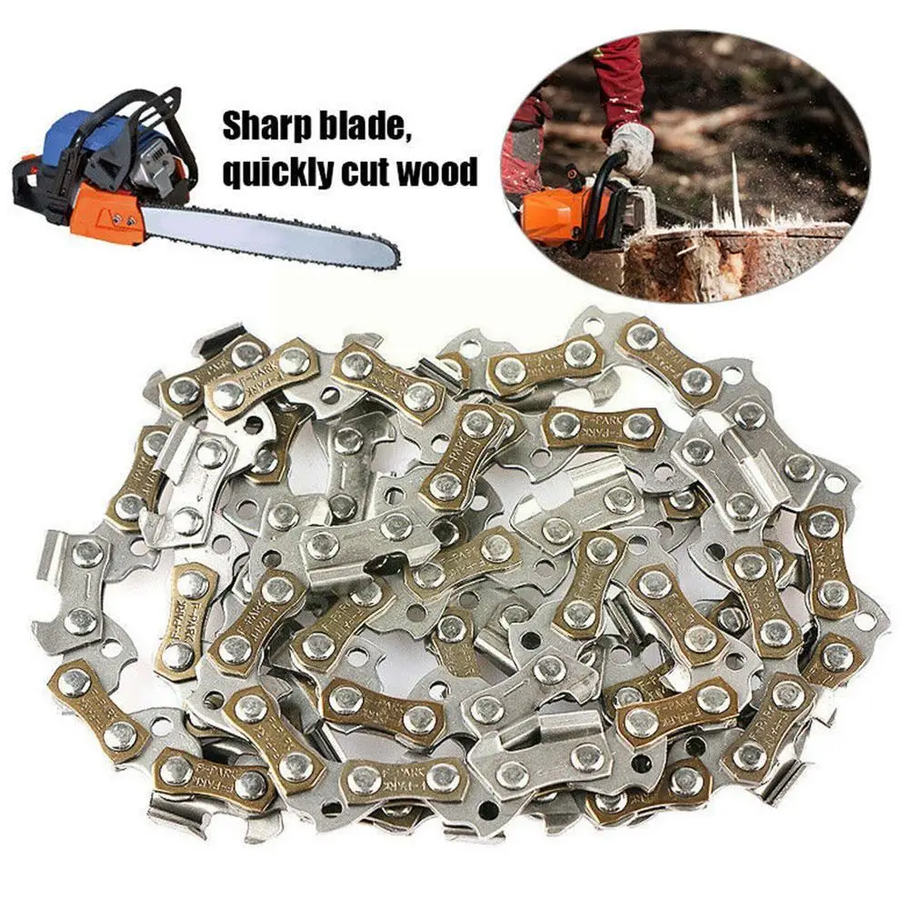 Chainsaw Chain 14 Inch Metal Chain Saw Wood Cutting 52 Drive Mill Chainsaw Household Saw Accessories 3/8 Feller Link Chain Pliers Pi U7h7