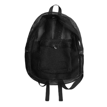 

Transparent Mesh Backpack With Padded Shoulder Straps Durable Lightweight Hiking Camping Outdoor Sports Bag