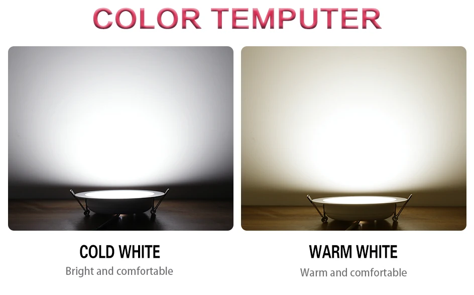 LED Downlight AC 220V 7W 9W 12W 15W 18W Cold Warm Round Recessed Lamp LED Ceiling Light Silver / White Side For Kitchen Bedroom