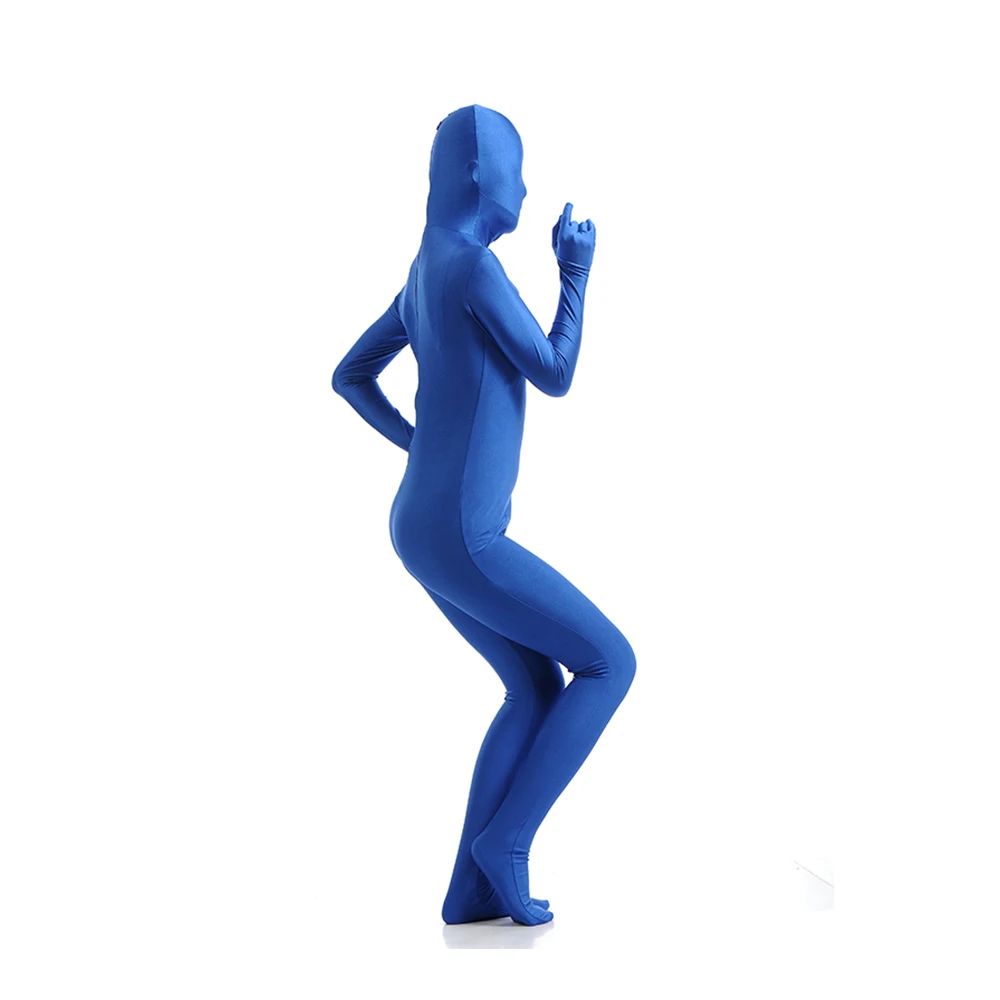 Cosplay costume adult unitard Zentai Costumes Full Body Skin Suit Catsuit Halloween Costumes Adult Bodysuit add crotch zipper open eyes open mouth