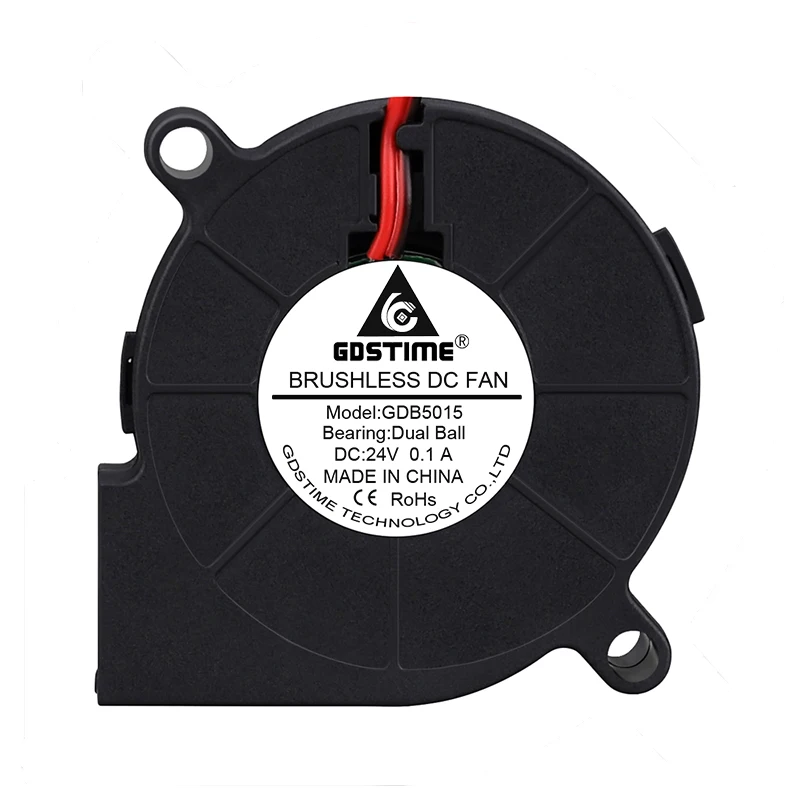 Gdstime 24v Impressora 3d 50x50x15 mm dc Ventilador de Refrigeração 50 mm x 15 mm Duplo Rolamento de Esferas Metro Fio sem Escova Radiador 5015 Peças - Imagem 6