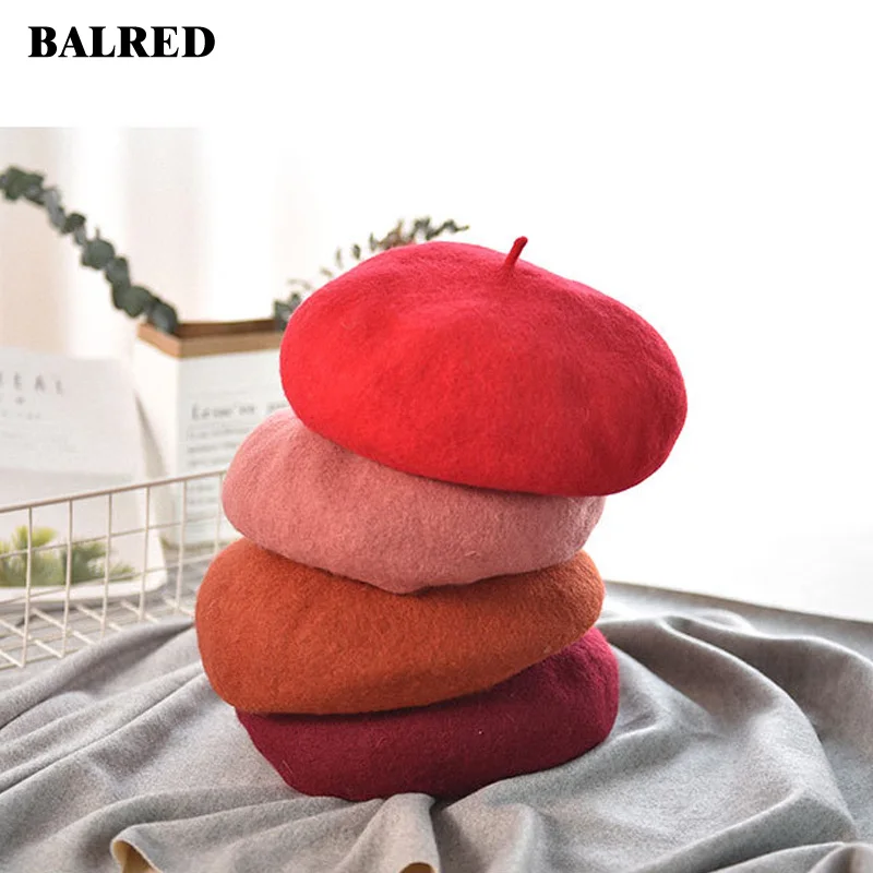 Beret Femme Winter Hat Berets Hat Woman Hat Painter Style Hat Vintage Berets Solid Color Caps Female Bonnet Warm Cap Cute Cap