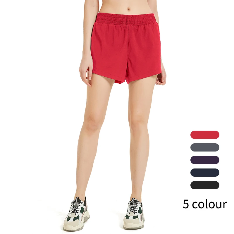 Женские спортивные шорты для бега быстросохнущие тренировок в тренажерном зале