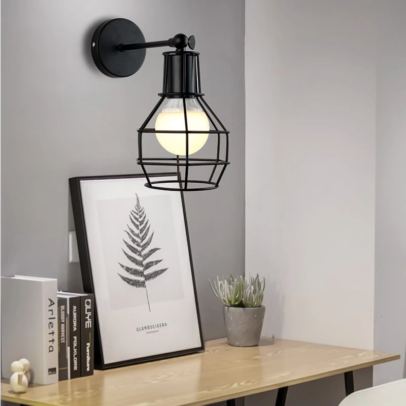 Винтажная промышленная настенная лампа американский Лофт настенный светильник