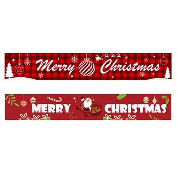 

HOT Christmas Ornament Letter Banner Decoration Holiday Party Atmosphere Layout Pull Flag x0.5M