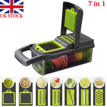 

7 In1 Fruit Vegetable Slicer Stainless Steel Tomato Onion Vegetable Slicer Kitchen Peeler Cutter Fruit Divider Tool High Quality
