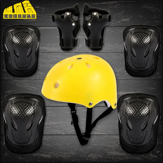 US $33.44 [Helmet Adult Tauren] 7 Pieces Thick Roller Skating Protective Gear Scooter Skating Sliding Mini Hi