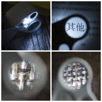 

2019 Power Jewelers Magnifier Glass Eye Loupe Jewelry Store LED Lights Loupe Folding Magnifier Outdoor Tools High Quality