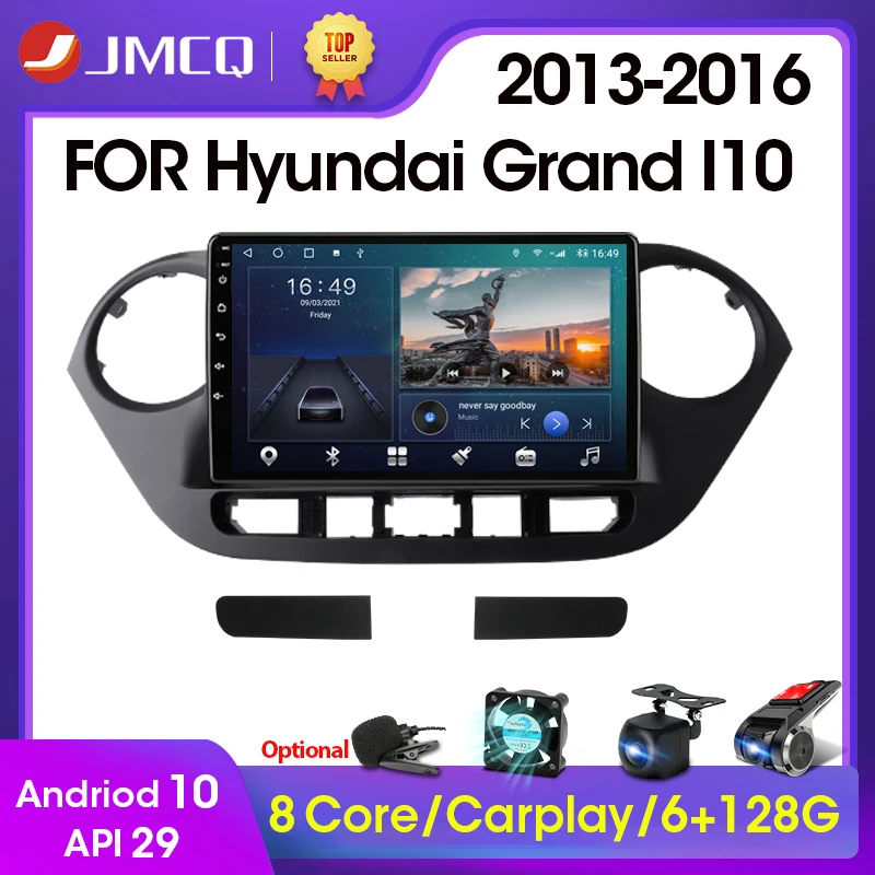 Автомобильная Мультимедийная система JMCQ 2din Android 10 видеоплеер RDS DSP для Hyundai Grand I10