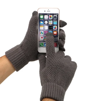 

LEEPEE Artificial Velvet Motorcycle Protective Gears Men Thicken Mitten Touch Screen Knit Gloves Motorcycle Accessories