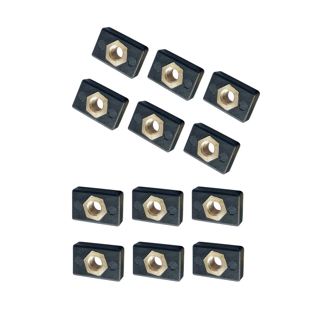 12pcs Fishing Boat Kayak Track Rail Screw Mounting Nut M6 Nutsert Accessories 12pcs Fishing Boat Kayak Track Rail Screw Mounting Nut M6 Nutsert Accessories