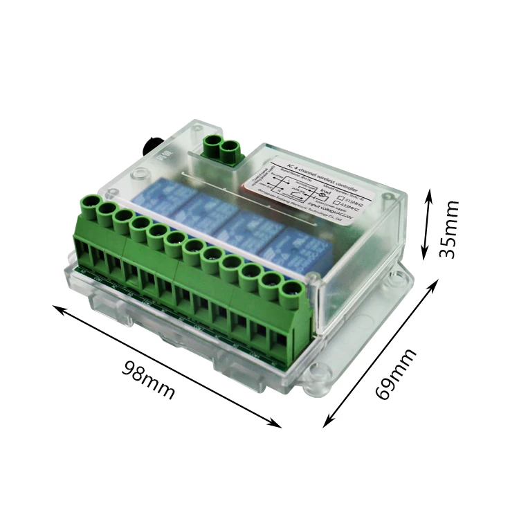 Canal 433mhz Interruptor de Controle Remoto sem Fio Interruptor de Controle Remoto para Ventilador e Luz 12v24v60v220v230v 4ch - Image 6