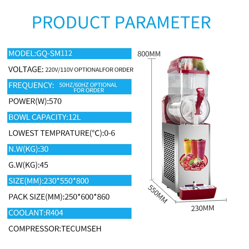 High Efficiency Electric Ice Cream Slush Maker Machine For Sale 3