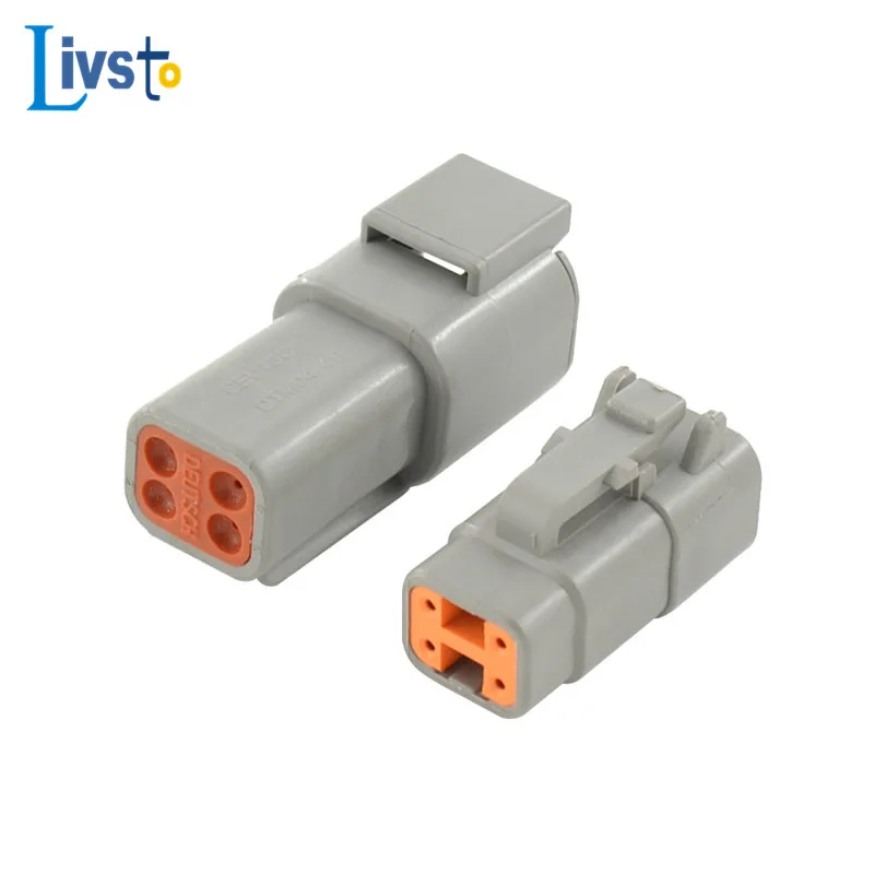 Conjunto de Pinos Maneira Deutsch Dtm Conector Impermeável com Terminais Automotivo Conector Automático Dtm044p Dtm06-4s 10