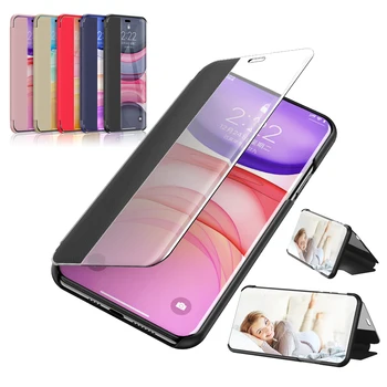 

2020 New Style Clear View Smart Mirror Window Flip Case for Samsung Galaxy A51 A71 M40S Stand Leather Back Cover A 51 71 Fundas