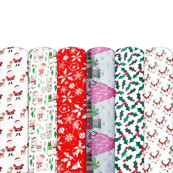 

David accessories 20*34cm Christmas Litchi Faux Synthetic Leather Fabric, DIY Sewing Hair Bow Bag Crafts Material,1Yc13985
