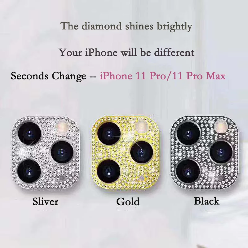 Для iPhone X XS MAX секундная смена 11Pro для iPhone 11 PRO MAX объектив 6-го поколения 3D задняя камера металлическая стеклянная крышка объектива