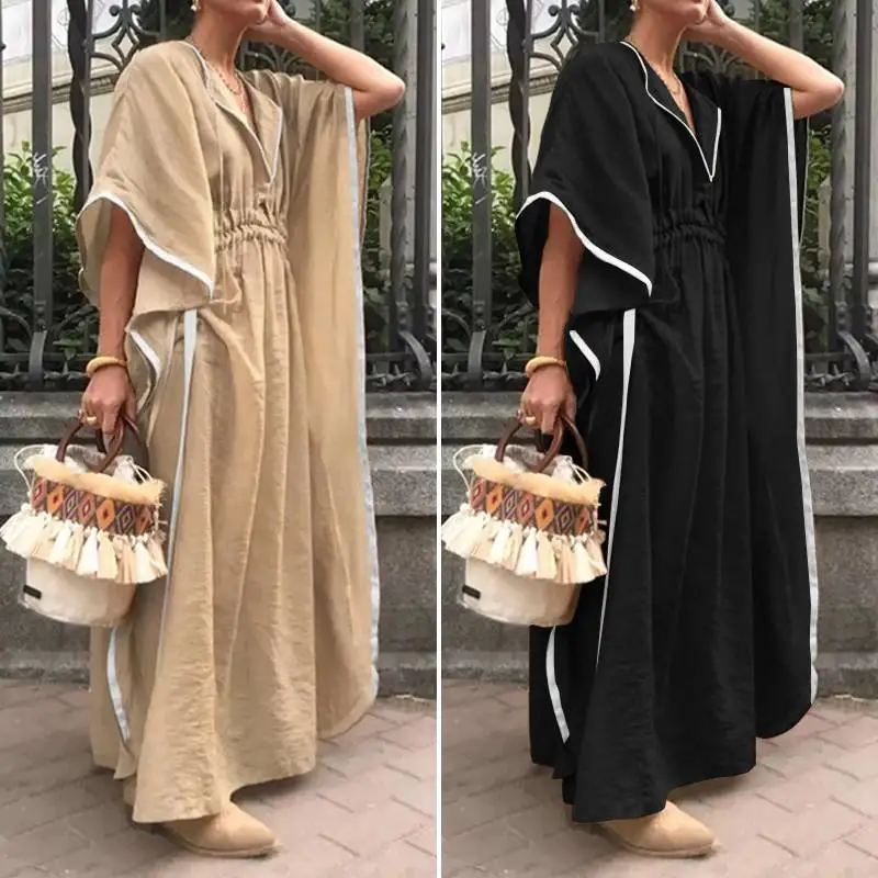 VONDA, женское платье, Ретро стиль, половина рукава, свободное, Vestidos, весна-лето, вечерние платья, женское пляжное платье, сарафан размера плюс