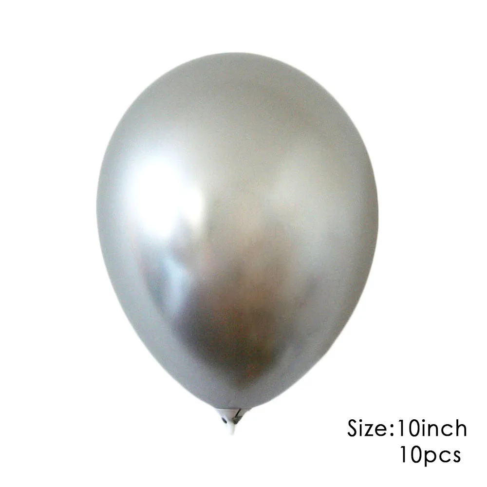 10 pcs silver 7/11 палочки для вечеринки на день рождения, подставка, держатель, колонна, свадебные принадлежности, металлические шары, воздушный насос, воздушные шары, клипсы, макарон, воздушные шары - Color: 10 pcs silver