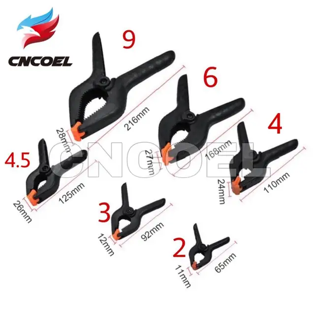 다양한 크기와 용도를 갖춘 내구성 있는 무거운 플라스틱 나일론 클램프