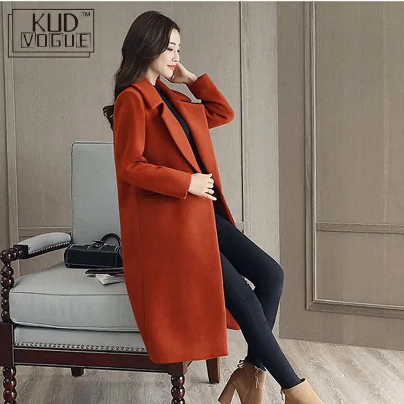 Beste Lente Herfst Wollen Jas Voor Vrouwen Lange Wollen Jas Een Knop Slanke Type Vrouwelijke Herfst Dunne Wollen Jassen Jas Parka