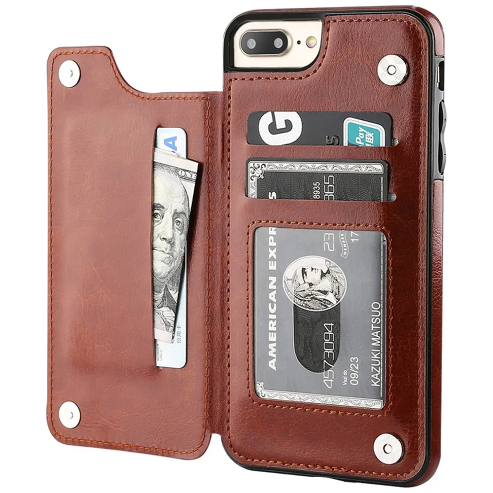 2 in 1 Unique Dual-use Card Wallet Flip Leather Phone Case For IPhone 7p/8p Shockproof Anti-scratch Lightweight Phone cover 