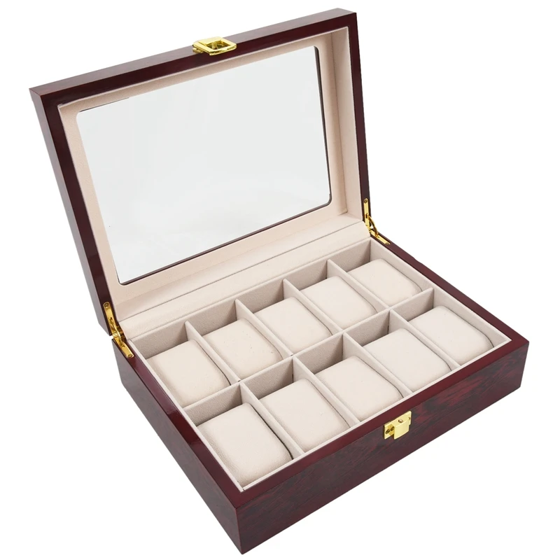 

10 Slot Wood Watch display box
