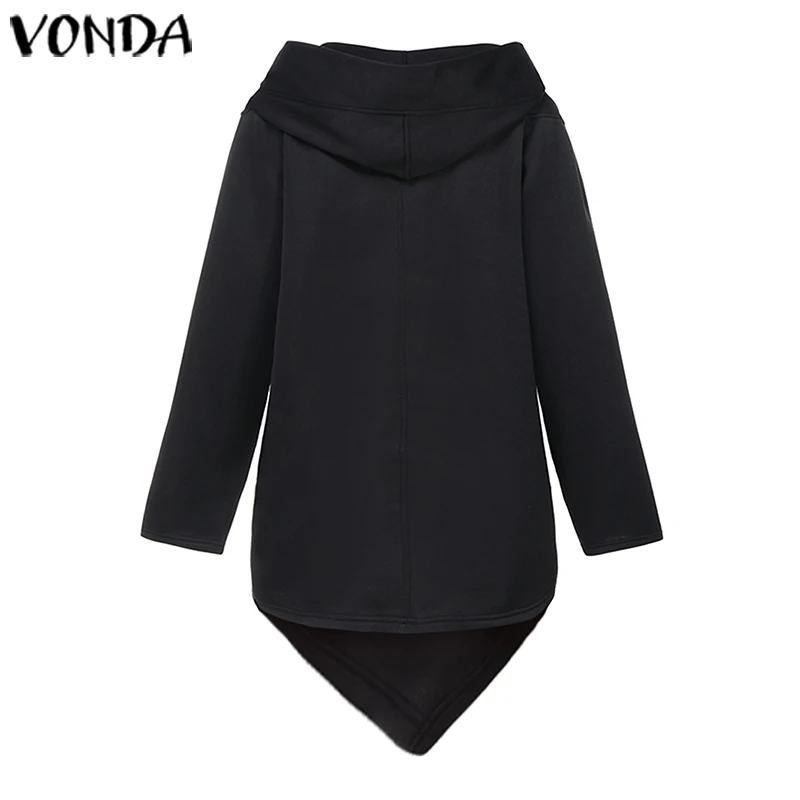  VONDA Women Hoodies Sweatshirts 2019 Winter Autumn Hoodies Dress VONDA Female Casual Long Sleeve Zi
