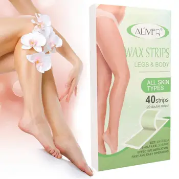 

Portable Soft Flexible 40pcs Professional Hair Removal Cold Wax Strips Paper Leg Body Depilation Patch Cosmetic Makeup Tools
