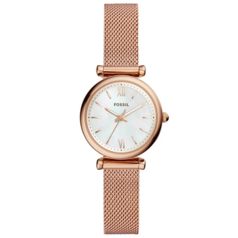 

FOSSIL Carlie Watch Women Mini Three-Hand Rose Gold-Tone Stainless Steel Watch Luxury Small Watch for Ladies ES4433P