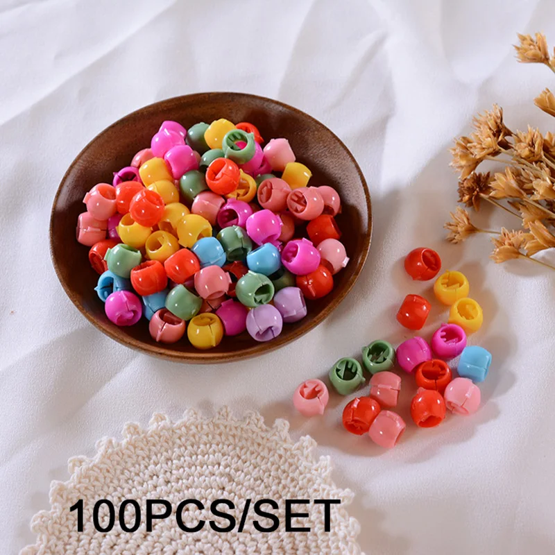 50PCS/Set Small Hair Crabs For Girls Acrylic Cute Candy Color Flower Star Hair Clip Clamp Children Mini Hairpin Hair Accessories