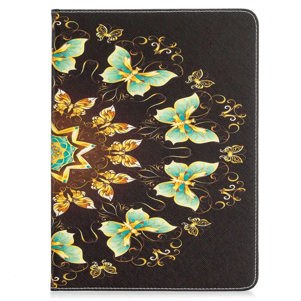 Panda Butterfly Flower Tablet Case with Stylus Pen