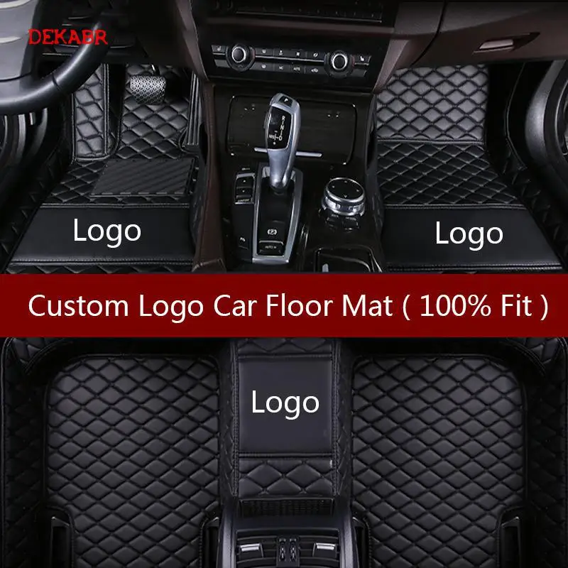 Автомобильные коврики с логотипом на заказ для peugeot 308 peugeot 206 508 207 301 sw 307 407 408 2008 4008 5008 автомобильные аксессуары автомобильные коврики - Название цвета: black