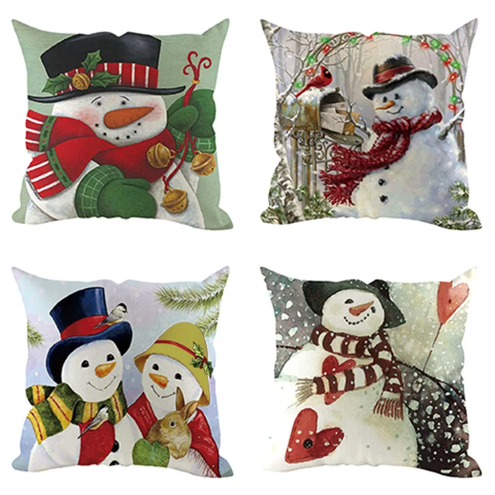 4PCS letter pillow case Christmas pillowcase nicolas cage dakimakura cotton pillowcase christmas zijden kussensloop 30S17 (9)