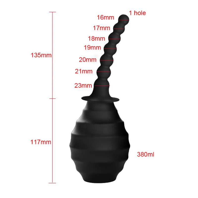 Силиконовая клизма анальный секс Очищение Путешествия Туалет Душ биде клизма душевая лампа шприц анальный очиститель биде Анальный Душ Чистка - Цвет: A14